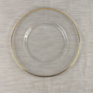 Piatto Pane Vetro Bordo Filo Oro - Linea Vetro Bordo Filo Oro