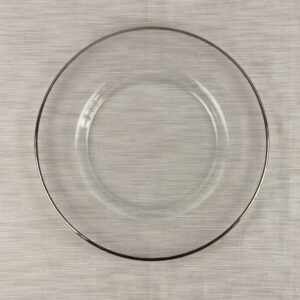 Piatto Pane Vetro Bordo Filo Platino - Linea Vetro Bordo Filo Platino