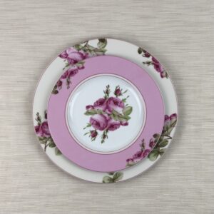 Piatto Dessert rosa romantico col.Rosa - Linea Romantica