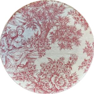 Sottopiatto Cotone Toile de Jouy Rosso