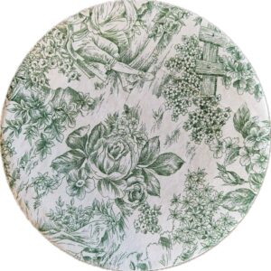 Sottopiatto Cotone Toile de Jouy Verde
