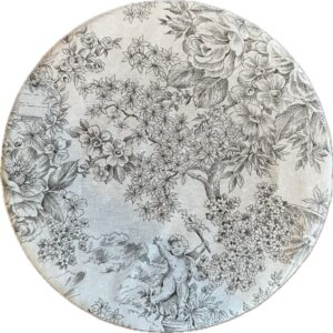 Sottopiatto Cotone Toile de Jouy Nera
