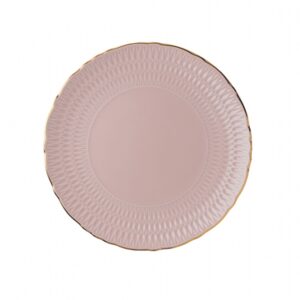 Piatto Pane Linea Aura Rosa Filo Oro