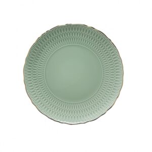 Piatto Pane Linea Aura Verde Filo Oro