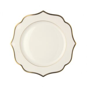 Piatto Dessert Linea Ionica Avorio Filo Oro + Filo Marly