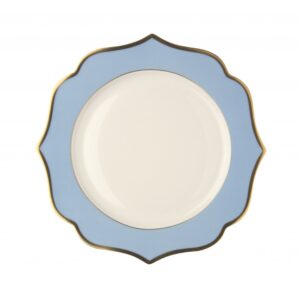 Piatto Dessert Linea Ionica Celeste Filo Oro + Filo Marly