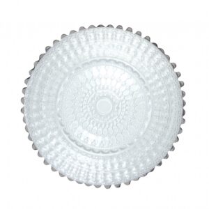 Piatto Pane Linea Vetro Ricamato Filo Platino