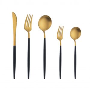 Coltello Tavola - Linea Goa Nero e Oro
