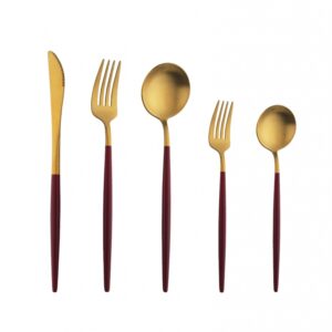 Coltello Tavola - Linea Goa Bordeaux e Oro