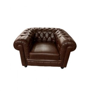 Poltrona Chesterfield Cuoio Vintage