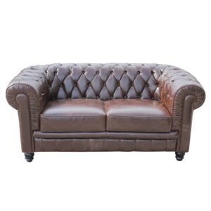 Divano Chesterfield Cuoio Vintage