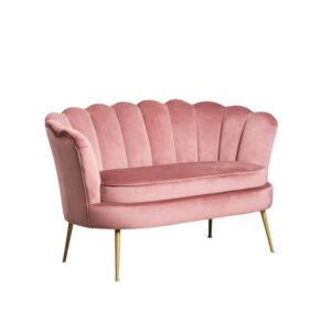 Divano Velluto Rosa due posti