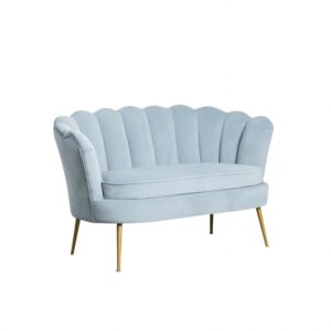 Divano Velluto Pervinca due posti - Divano Velluto Azzurro Pervinca