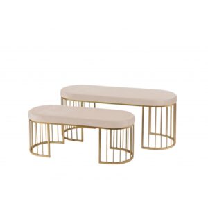 Pouf Panca White Sand - Panca Velluto White Sand