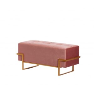 Pouf Panca Rosa - Panca Velluto Rosa