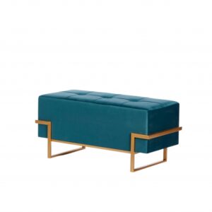 Pouf Panca Verdone - Panca Velluto Verdone Petrolio