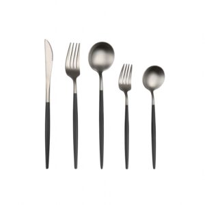 Forchetta Dessert - Linea Goa Nera e Silver