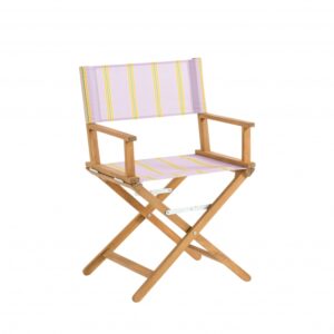 Sedia Regista in acacia FSC® tela a righe