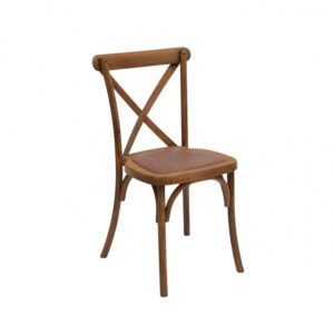 Sedia Toscana Sedile Rattan Marrone Scuro