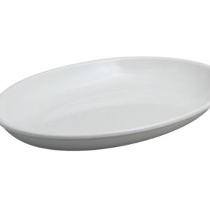 Vassoio Melaminico Ovale Bianco cm.40x29 h.cm.5,5
