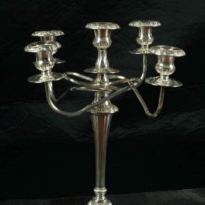 Candelabro Argento 5 Fiamme